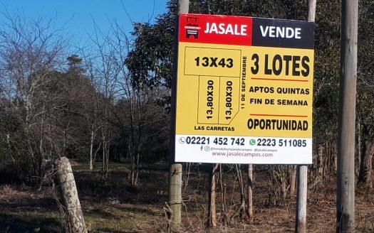 Lotes 13,80 x 30 – Magdalena, Buenos Aires